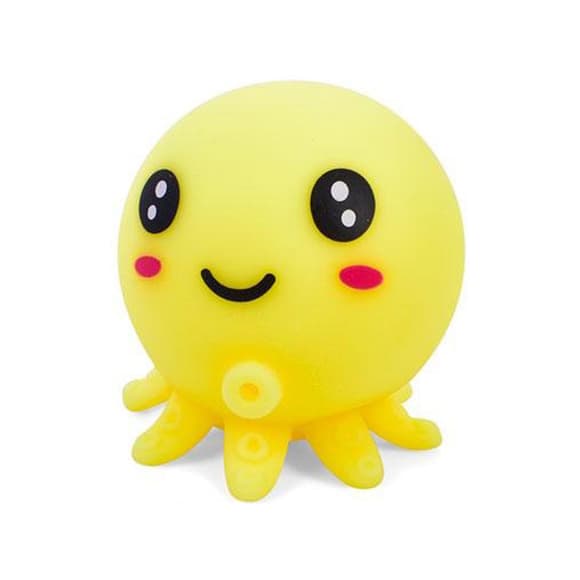 Детская игрушка-антистресс "Осьминог" MS 3951(Yellow) с мукой, 7,5 см