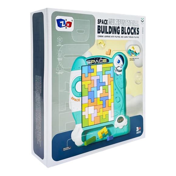 Детская развивающая игрушка 3 в 1 "Пазлы, тетрис, танграм" 8792(Turquoise)