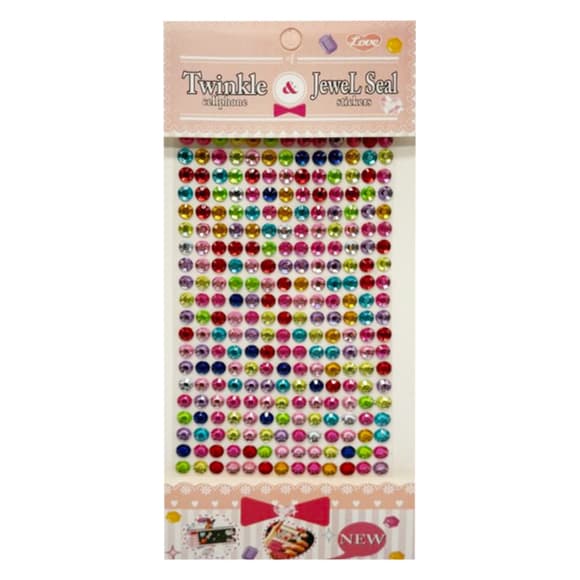 Наклейки декоративные "Стразы" F39 на планшетке 260 шт