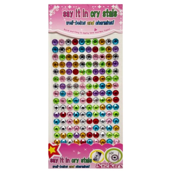 Наклейки декоративні "Стрази" F66 на планшеті 130 шт