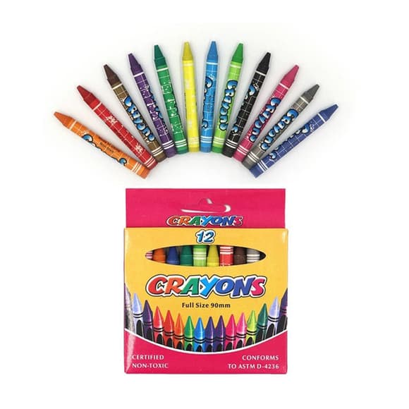 Набор детских восковых карандашей "Crayons" 8496-12E 90 мм, 12 цветов