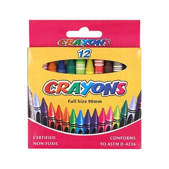 Набор детских восковых карандашей "Crayons" 8496-12E 90 мм, 12 цветов