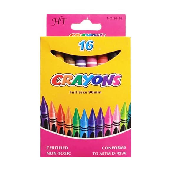 Набір дитячих воскових олівців "Crayons" 8496-16, 90 мм, 16 кольорів