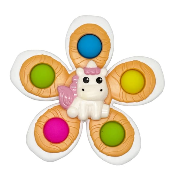 Детская погремушка-спинер с мягкими кнопками "Единорог" GZ-05-2