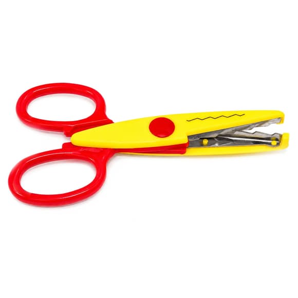 Ножницы детские "Craft" 1606A(Yellow-Red) с фигурным лезвием