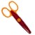Ножиці дитячі "Craft" 1606A(Red-Orange) з фігурним лезом