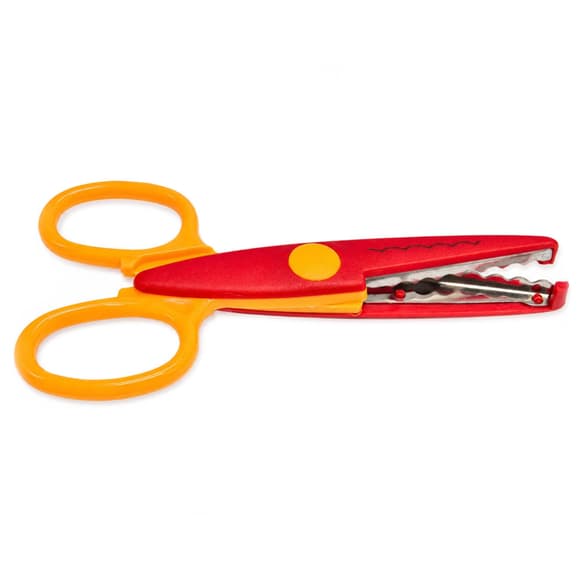 Ножницы детские "Craft" 1606A(Red-Orange) с фигурным лезвием
