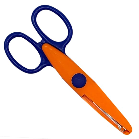 Ножиці дитячі "Craft" 1606A(Orange-Blue) з фігурним лезом