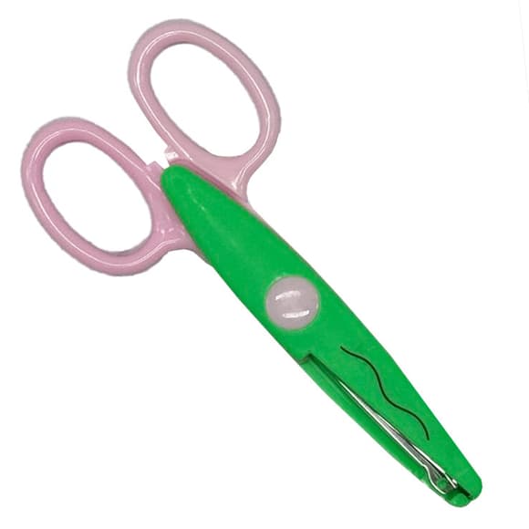 Ножницы детские "Craft" 1606A(Green-Pink) с фигурным лезвием