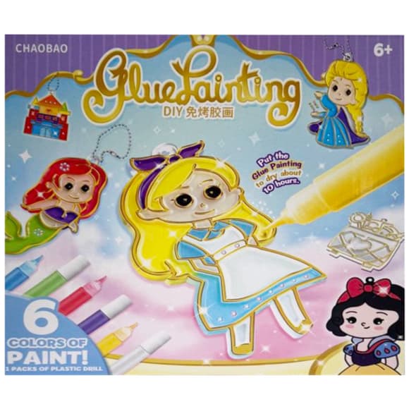 Детский набор для творчества "Подвеска-раскраска" 7600-1-23-21-2123-6 цепочка, краски 6 цветов