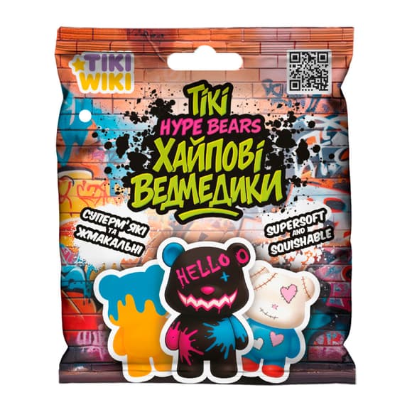 Коллекционная игрушка-сквиш Хайповые мишки Tiki Wiki SQ027 игрушка-сюрприз