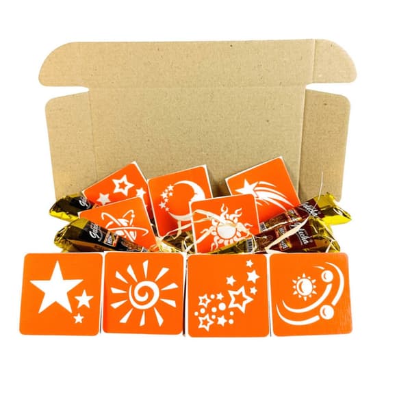 Набор хны с трафаретами для био-тату №11 henna-set-11, 9 трафаретов