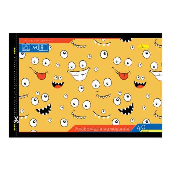 Альбом для рисования АП-0305-13, 40 листов, скоба с перфорацией, А4