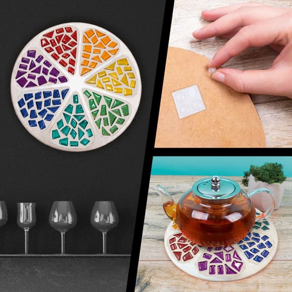 Набор для творчества стеклянная мозаика "Цветок" MA2034, 2 уровень