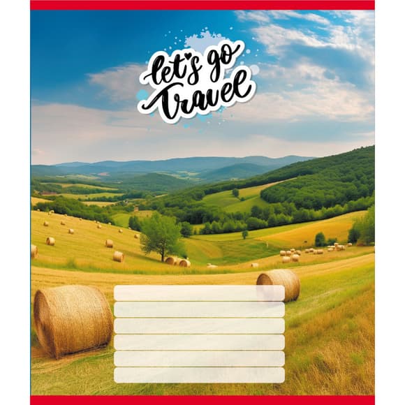 Тетрадь ученическая "Село" 012-500342K-1 в клеточку, 12 листов 