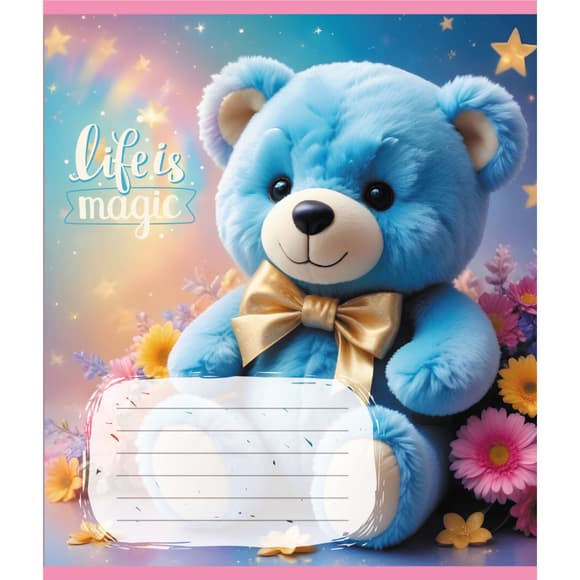 Зошит учнівський "Тедді" 012-500363K-1 в клітинку, 12 аркушів