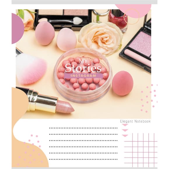 Зошит учнівський "Інста сторі" 012-510249C-2 в косу лінію, 12 аркушів