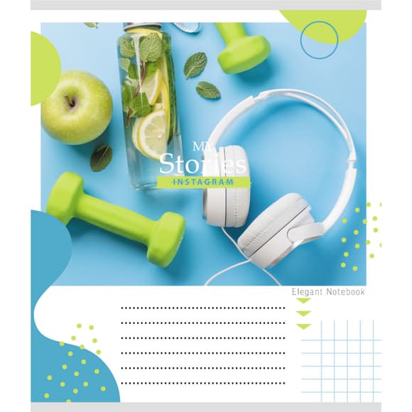 Тетрадь ученическая "Инста стори" 012-510249C-3 в косую линию, 12 листов