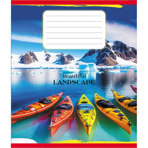 Тетрадь ученическая "Байдарки" 018-540017L-4 в линию, 18 листов 