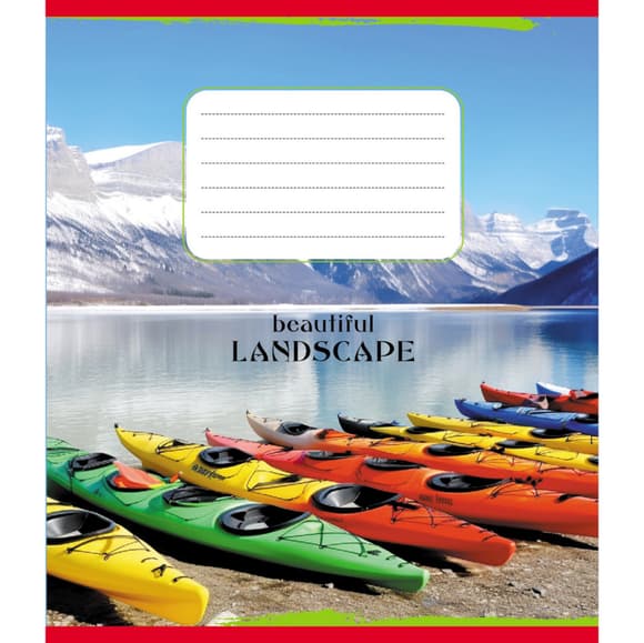 Зошит учнівський "Байдарки" 018-540017L-5 в лінію, 18 аркушів