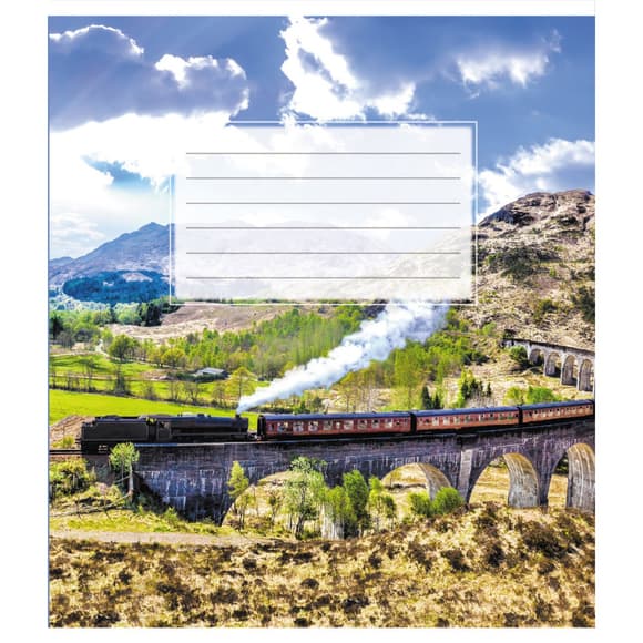 Тетрадь ученическая "Поезд" 018-540246L-4 в линию, 18 листов