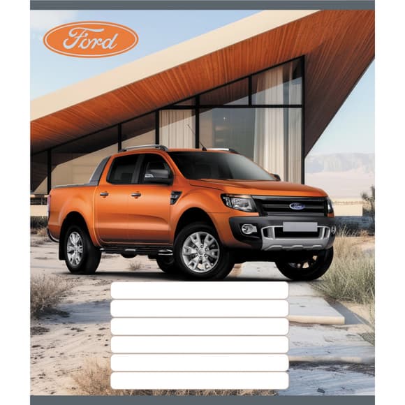 Тетрадь ученическая "Люкс авто" 036-580068L-2 в линию, 36 листов 