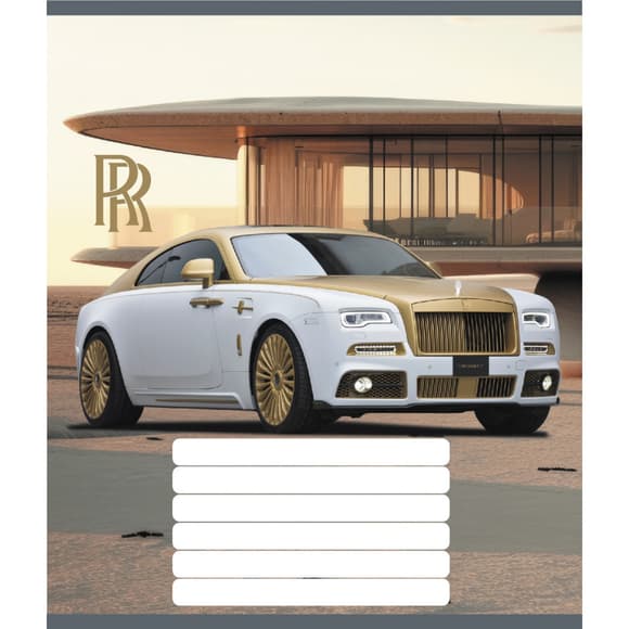 Тетрадь ученическая "Люкс авто" 036-580068L-4 в линию, 36 листов 