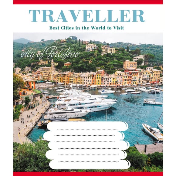 Тетрадь общая "Туристические места" 096-630015K-2 в клеточку, 96 листов