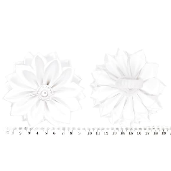 Набір резинок для волосся "Гербера" 0108-387, 6 штук, білий