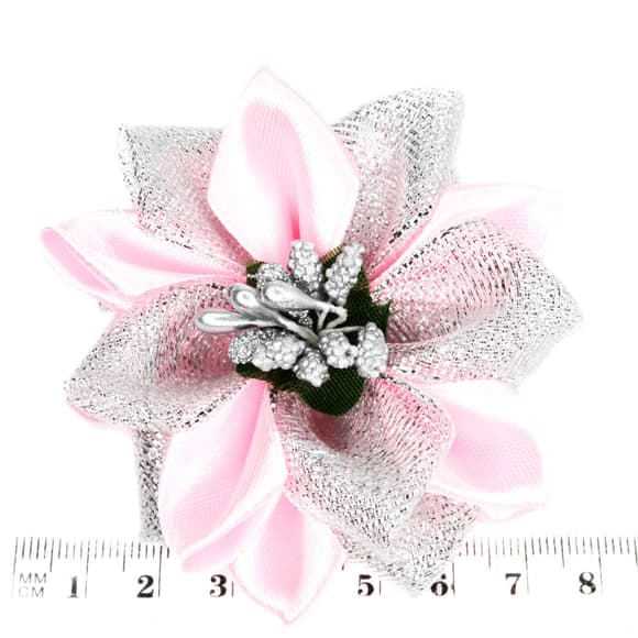 Набір резинок для волосся 0108-344, 6 штук, з бантом-квіткою