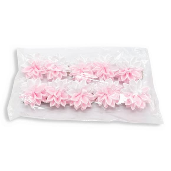 Набір резинок для волосся 0108-345, 10 штук, з бантом-квіткою