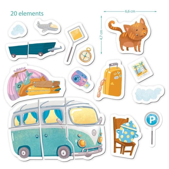 Детская магнитная игра "Котик-путешественник" 200234