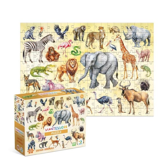 Детский пазл "Животные сафари" 300637, 200 элементов