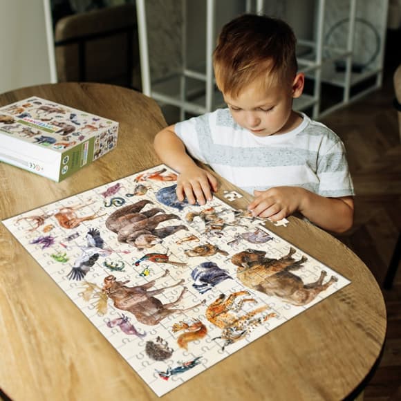 Детский пазл "Лесные животные" 300638, 200 элементов