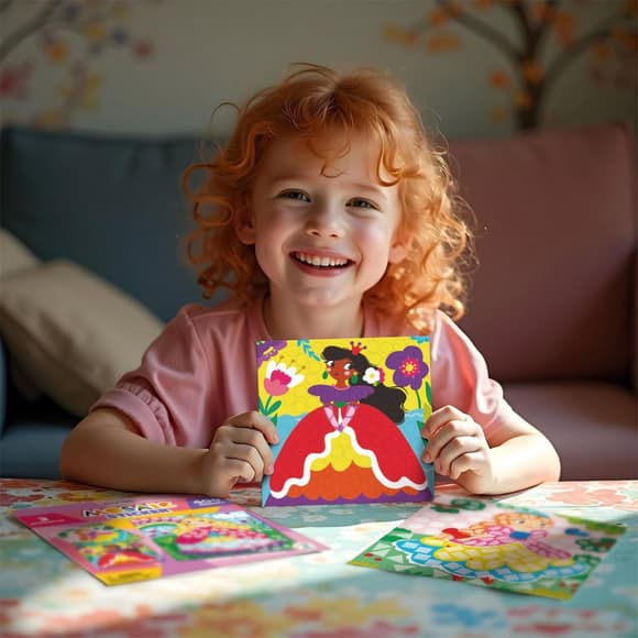 Дитячий набір для творчості мозаїка "Принцеси" 300897 зі стікерами