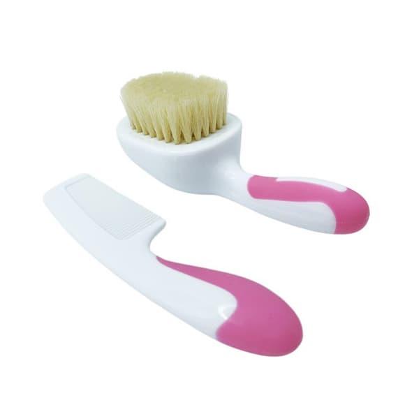 Набір гребінець і щітка з натурального ворсу MGZ-0725(Pink)