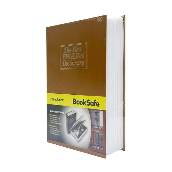 Сейф-книга з ключем для з берігання KBS-802(Brown) середня, 24х15,5х5,5 см