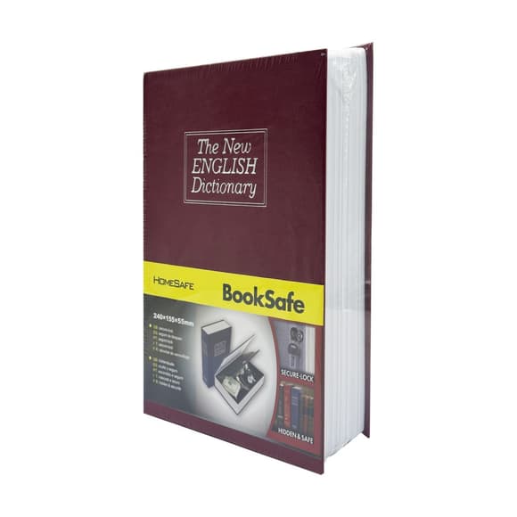 Сейф-книга з ключем для з берігання KBS-802(Bordo) середня, 24х15,5х5,5 см
