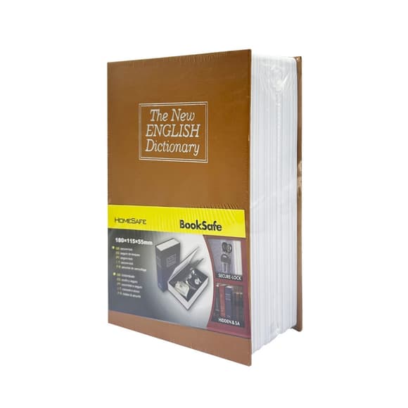 Сейф-книга з ключем для зберіга ння KBS-801(Brown) мала, 18х11,5х5,5 см