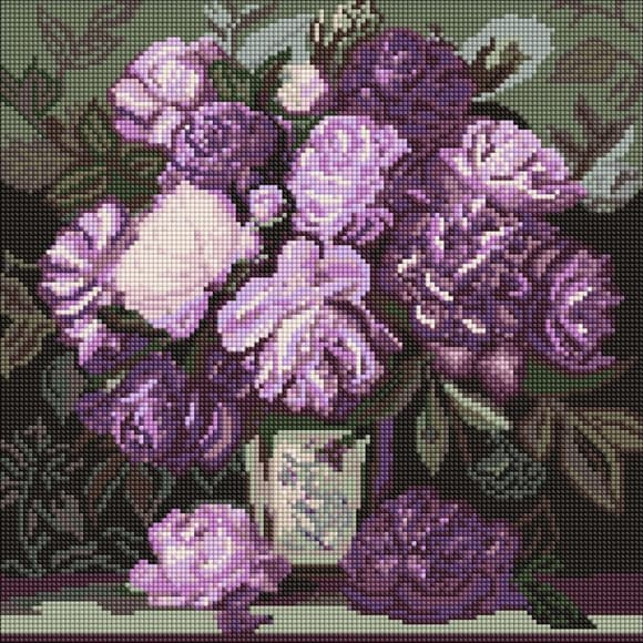 Алмазна мозаїка "Мелодія пелюсткових барв" ©art_selena_ua AMO20038, 40х40 см