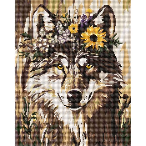 Алмазна мозаїка "Гарна вовчиця" ©art_selena_ua AMO20042, 40х50 см  