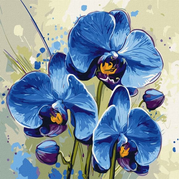 Картина за номерами "Ніжна орхідея" ©art_selena_ua KHO3344, 40х40 см  