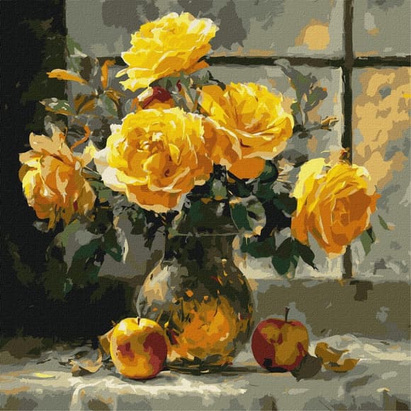 Картина за номерами "Пелюсткова ніжність" ©art_selena_ua KHO3347, 40х40 см