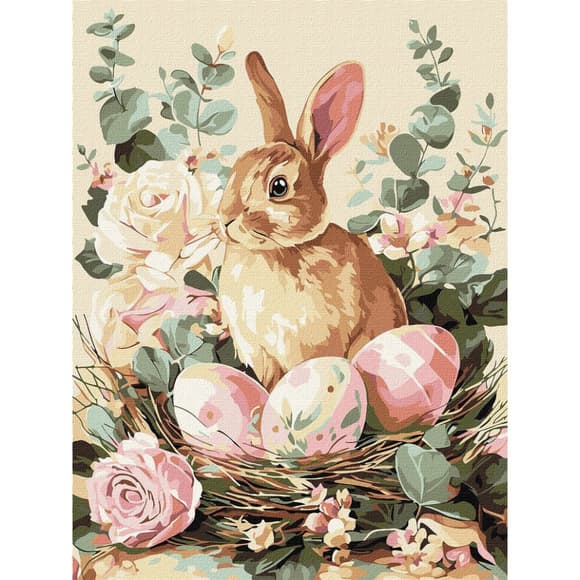 Картина по номерам "Праздничный кролик" ©art_selena_ua KHO5184, 30х40 см