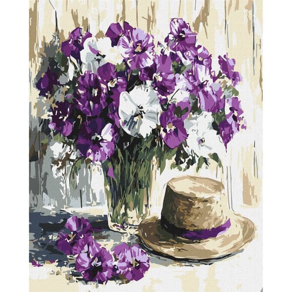 Картина за номерами "Квітковий натюрморт" ©art_selena_ua KHO5735, 40х50 см