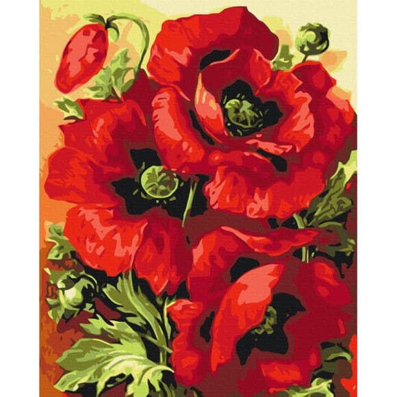 Картина за номерами "Принт в маках" BS52284, 40х50 см