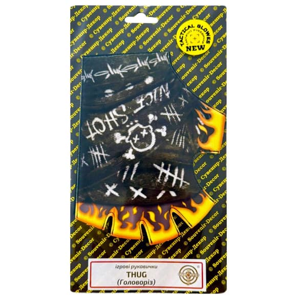 Игровые перчатки "THUG" GLO-Th принт Головорез из STANDOFF 2