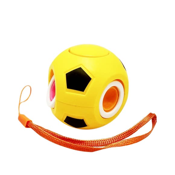 Детская игрушка-антистресс "Футбольный мяч" BK168-27(Yellow) с петелькой