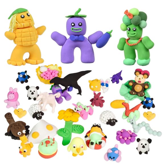 Набір для творчості "Повітряна маса U'DO Clay" 30842, 11 штук