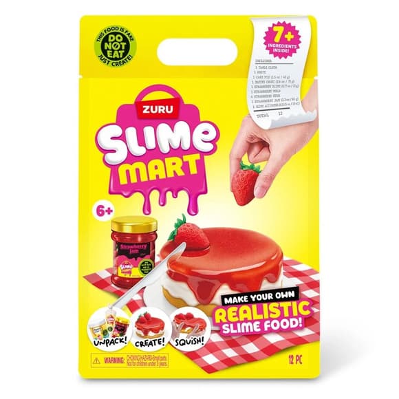 Игровой набор со слаймами "Клубничный чизкейк" Slime Mart 15901A серии "Shopping Bag"